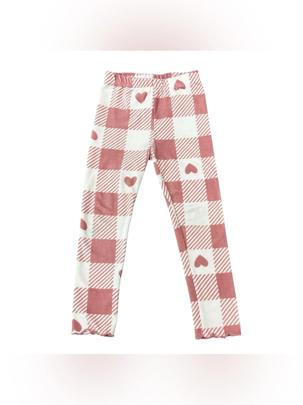 Bluey Girls 2 Piece Fleece Pajama Set Pink Bingo Bluey Top & Heart Leggings 5T
